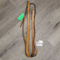 Flat Leather Standing Martingale *like new, No Stopper, v.dry, v.stiff, stretched & loose keepers, mnr stains?paint
