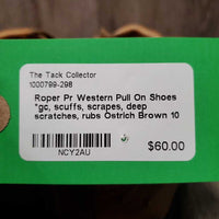 Pr Western Pull On Shoes *gc, scuffs, scrapes, deep scratches, rubs
