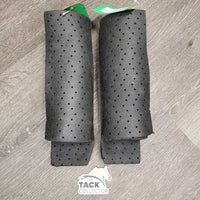 2 Hvy Foam Leg Protectors *vgc, clean, scratches, older
