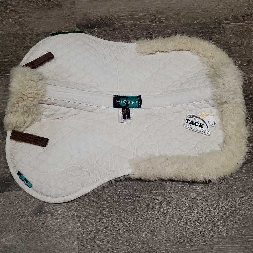 Quilt Sheepskin Half Pad *vgc, clean, clumpy, mnr hair, stains, dingy