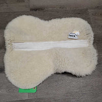 Quilt Sheepskin Half Pad *vgc, clean, clumpy, mnr hair, stains, dingy
