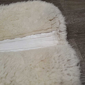 Quilt Sheepskin Half Pad *vgc, clean, clumpy, mnr hair, stains, dingy