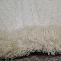 Quilt Sheepskin Half Pad *vgc, clean, clumpy, mnr hair, stains, dingy
