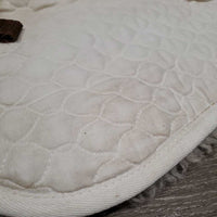 Quilt Sheepskin Half Pad *vgc, clean, clumpy, mnr hair, stains, dingy
