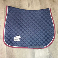 Quilt Jumper Saddle Pad, 1x piping *vgc, clean, mnr hair, pills, faded, puckers
