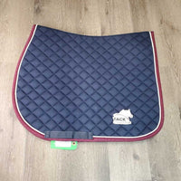 Quilt Jumper Saddle Pad, 1x piping *vgc, clean, mnr hair, pills, faded, puckers
