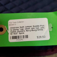 Quilt Jumper Saddle Pad, 1x piping *vgc, clean, mnr hair, pills, faded, puckers
