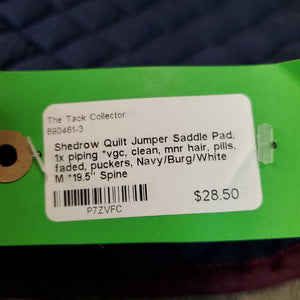 Quilt Jumper Saddle Pad, 1x piping *vgc, clean, mnr hair, pills, faded, puckers