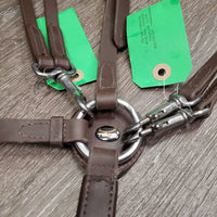 FS Rsd Breastplate, 2x Running Martingale Attachments *gc, mnr cracked & peels, rubs, loose threads & frays, missing keeper

