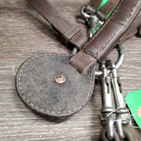 FS Rsd Breastplate, 2x Running Martingale Attachments *gc, mnr cracked & peels, rubs, loose threads & frays, missing keeper
