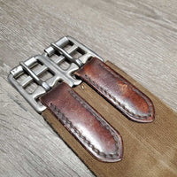 Padded Leather Girth, 2x els *gc, mnr stretched, dirt & hair, older, creases?cracks
