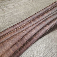 Padded Leather Girth, 2x els *gc, mnr stretched, dirt & hair, older, creases?cracks