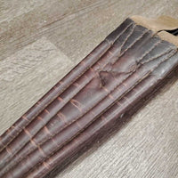 Padded Leather Girth, 2x els *gc, mnr stretched, dirt & hair, older, creases?cracks
