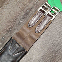 Leather Girth, 2x els *vgc, clean, mnr hair, dirt, scuffs, residue & paint?
