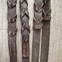 Vespucci Rsd Padded Bridle, Buckles, Braided Reins *gc, mismatched, clean, rubs, dusty, scrapes, faded, xholes, twisted reins
