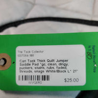 Thick Quilt Jumper Saddle Pad *gc, clean, dingy, puckers, stains, rubs, faded, threads, snags
