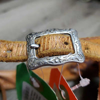 Smooth Leather Chinks, Long Fringe, Tooled Waist, buckles, "A P" *vgc, rubs, scrapes, mnr peeled, mnr dust & inner stains