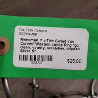 v.Thin Sweet Iron Curved Western Loose Ring *gc, clean, v.rusty, scratches, chipped
