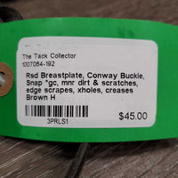 Rsd Breastplate, Conway Buckle, Snap *gc, mnr dirt & scratches, edge scrapes, xholes, creases
