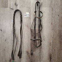 Rsd Bridle, Clinker Browband, Braided Reins *gc/fair, dirty, stiff, xholes, creases, rubs
