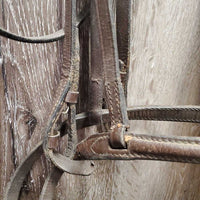 Rsd Bridle, Clinker Browband, Braided Reins *gc/fair, dirty, stiff, xholes, creases, rubs
