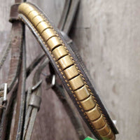 Rsd Bridle, Clinker Browband, Braided Reins *gc/fair, dirty, stiff, xholes, creases, rubs
