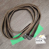 v.Thick Nylon Lined Stirrup Leathers *gc/fair, rubs, dents, dry, stiff, twists, scrapes, xtra holes, undone stitching
