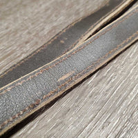 v.Thick Nylon Lined Stirrup Leathers *gc/fair, rubs, dents, dry, stiff, twists, scrapes, xtra holes, undone stitching
