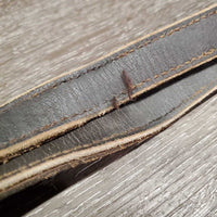 v.Thick Nylon Lined Stirrup Leathers *gc/fair, rubs, dents, dry, stiff, twists, scrapes, xtra holes, undone stitching
