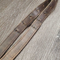 v.Thick Nylon Lined Stirrup Leathers *gc/fair, rubs, dents, dry, stiff, twists, scrapes, xtra holes, undone stitching
