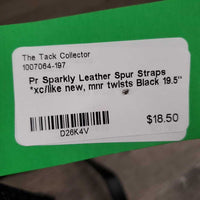 Pr Sparkly Leather Spur Straps *xc/like new, mnr twists
