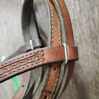 Soft Western Headstall, Conchos, 2 Screws *gc, dirty, stained, loose keepers
