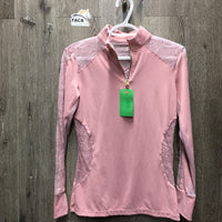LS Show Sun Shirt, 1/4 Zip up, Mesh sleeves, back & shoulders *xc/like new
