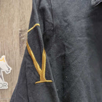 3/4 Sleeve Polo Shirt, 1/3 Button Up *gc, faded, mnr hair, crinkled collar
