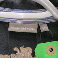 3/4 Sleeve Polo Shirt, 1/3 Button Up *gc, faded, mnr hair, crinkled collar
