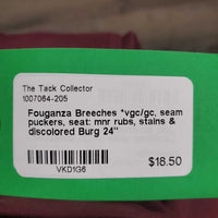 Breeches *vgc/gc, seam puckers, seat: mnr rubs, stains & discolored

