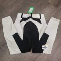 Full Seat Breeches *gc, older, mnr undone seam, seam puckers, discolored/stained seat & legs, older, dingy
