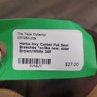 Hvy Cotton Full Seat Breeches *xc/like new, older
