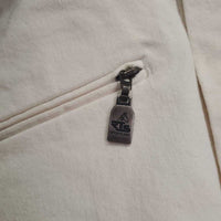 Thick High Waist Full Seat Breeches *gc, stains, older, seam puckers, shrunk?, discolored seat & legs, dents
