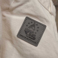 Thick High Waist Full Seat Breeches *gc, stains, older, seam puckers, shrunk?, discolored seat & legs, dents
