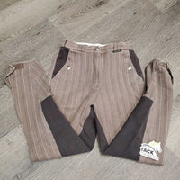 Hvy Full Seat Breeches *gc, older, threads, faded, hairy velcro
