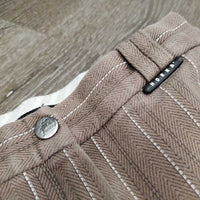 Hvy Full Seat Breeches *gc, older, threads, faded, hairy velcro
