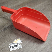 Plastic Feed Scoop *gc, clean, residue, gunk, faded, scraped/rough edges
