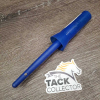 Plastic Hoof Oil Brush, cap *gc, dirty/oily, clean cap

