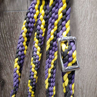 Braided Nylon Headstall & Loop Reins, snaps, conway buckles *xc/like new, mnr dirt?stain
