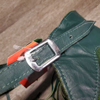 Suede Full Chaps, fringe, v.hvy zippers "Judy" *xc/vgc, clean, mnr stains, rubs, older?