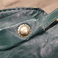 Suede Full Chaps, fringe, v.hvy zippers "Judy" *xc/vgc, clean, mnr stains, rubs, older?
