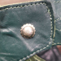 Suede Full Chaps, fringe, v.hvy zippers "Judy" *xc/vgc, clean, mnr stains, rubs, older?
