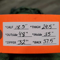 Suede Full Chaps, fringe, v.hvy zippers "Judy" *xc/vgc, clean, mnr stains, rubs, older?