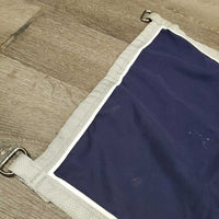Soft Cotton Closed Stall Guard, D Rings *gc/vgc, clean, rubs, snags, removed? embroidery
